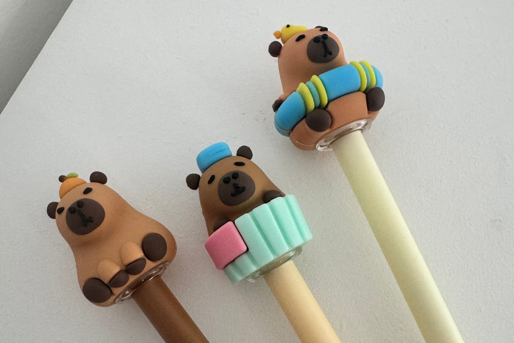 Lot de 3 stylos capybara